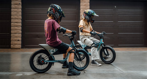 kids riding himiway c1 ebike